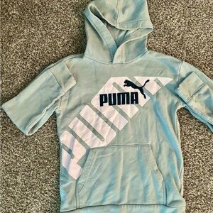 Kids Light Blue Puma Hoodie ~ Size L